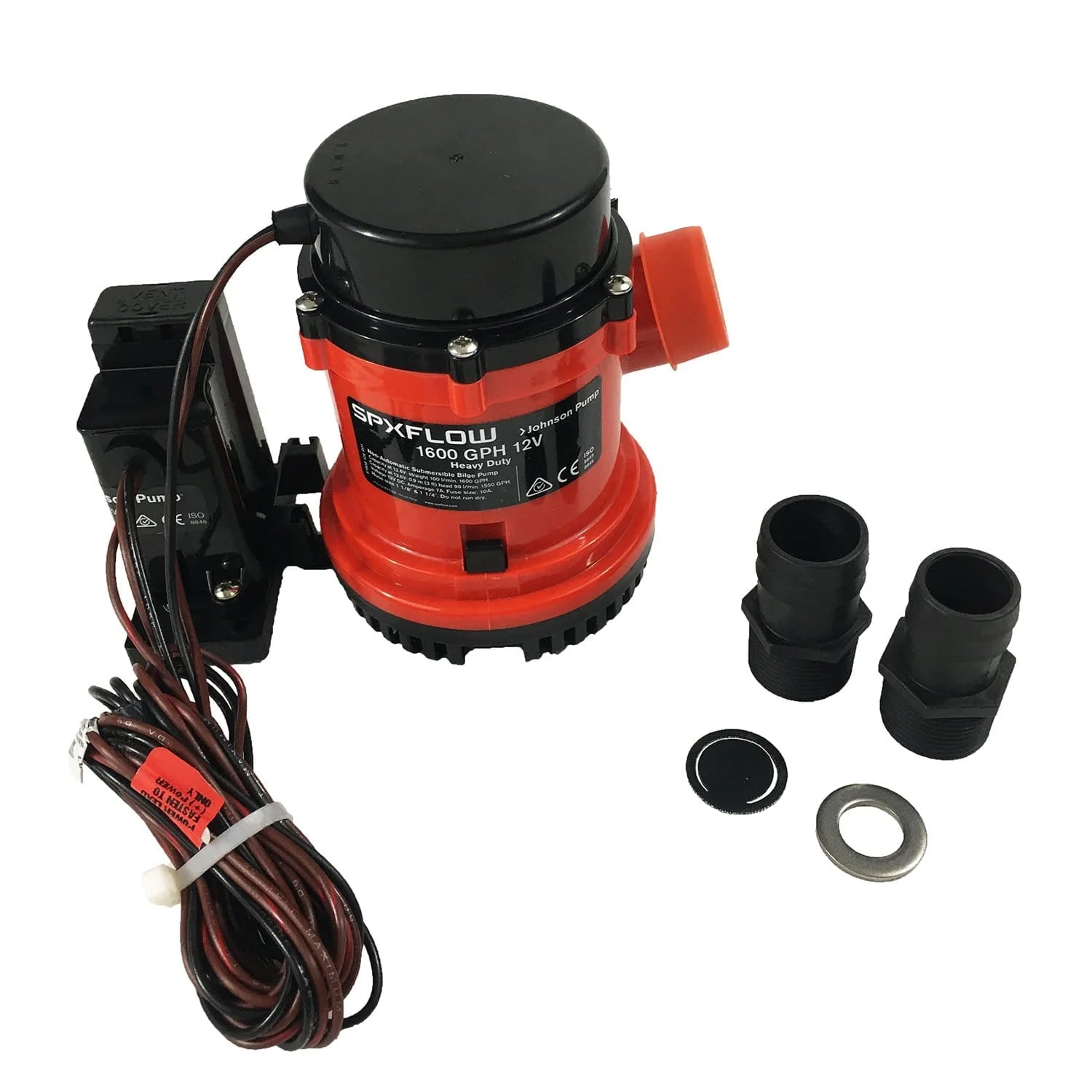 Johnson Pump 01604-00 HD Bilge Pump 1600 GPH W/ EM Switch 12V