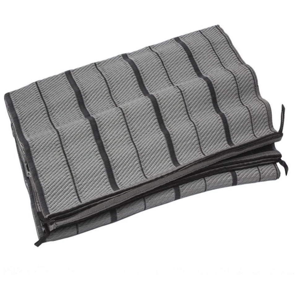 Luxury Awning Carpet 2.5 x 4.0m Moroccan Style Padded Ground Sheet H/D Grey PLS