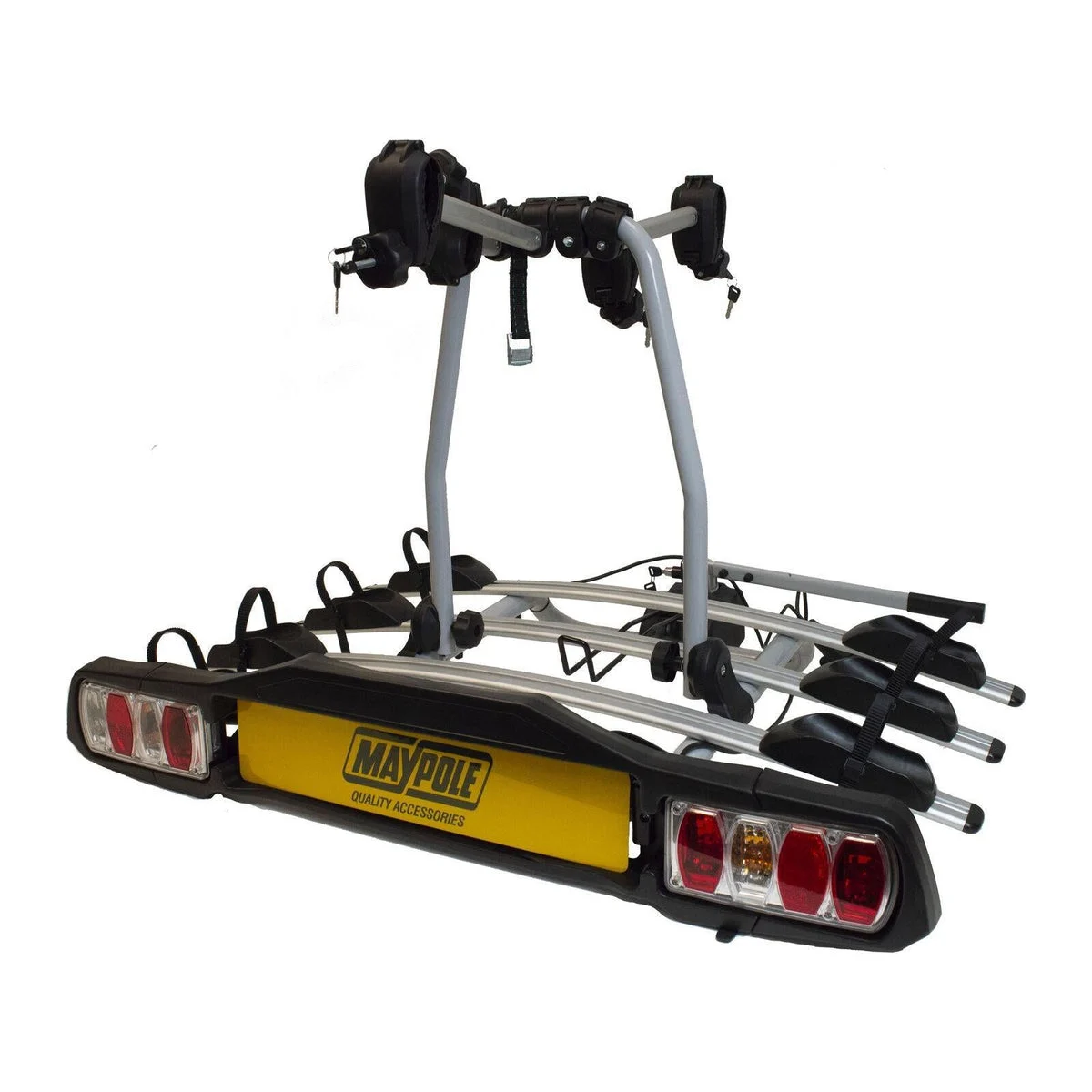Maypole 4 Bike Carrier Towbar Towball Rear Cycle Rack BC3024 with Lights