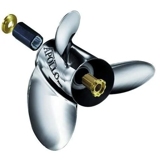 Michigan Wheel 993154 13-1/4" x 17 LH 3 blade SS Apollo Propeller 4-1/4" Gearcase