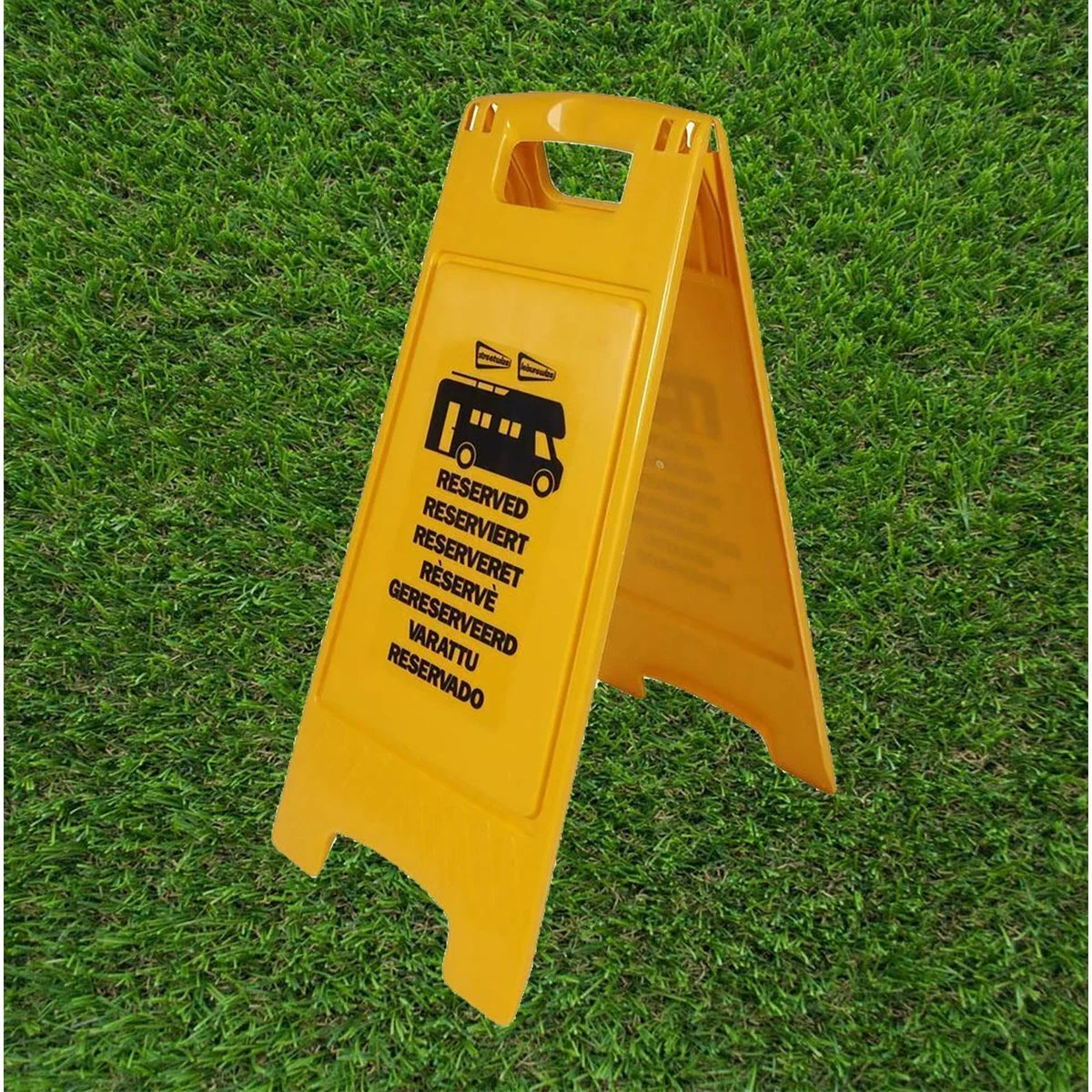 Motorhome Reserved Pitch Sign Campervan Pitch Reserved Sign Yellow Multi Language
