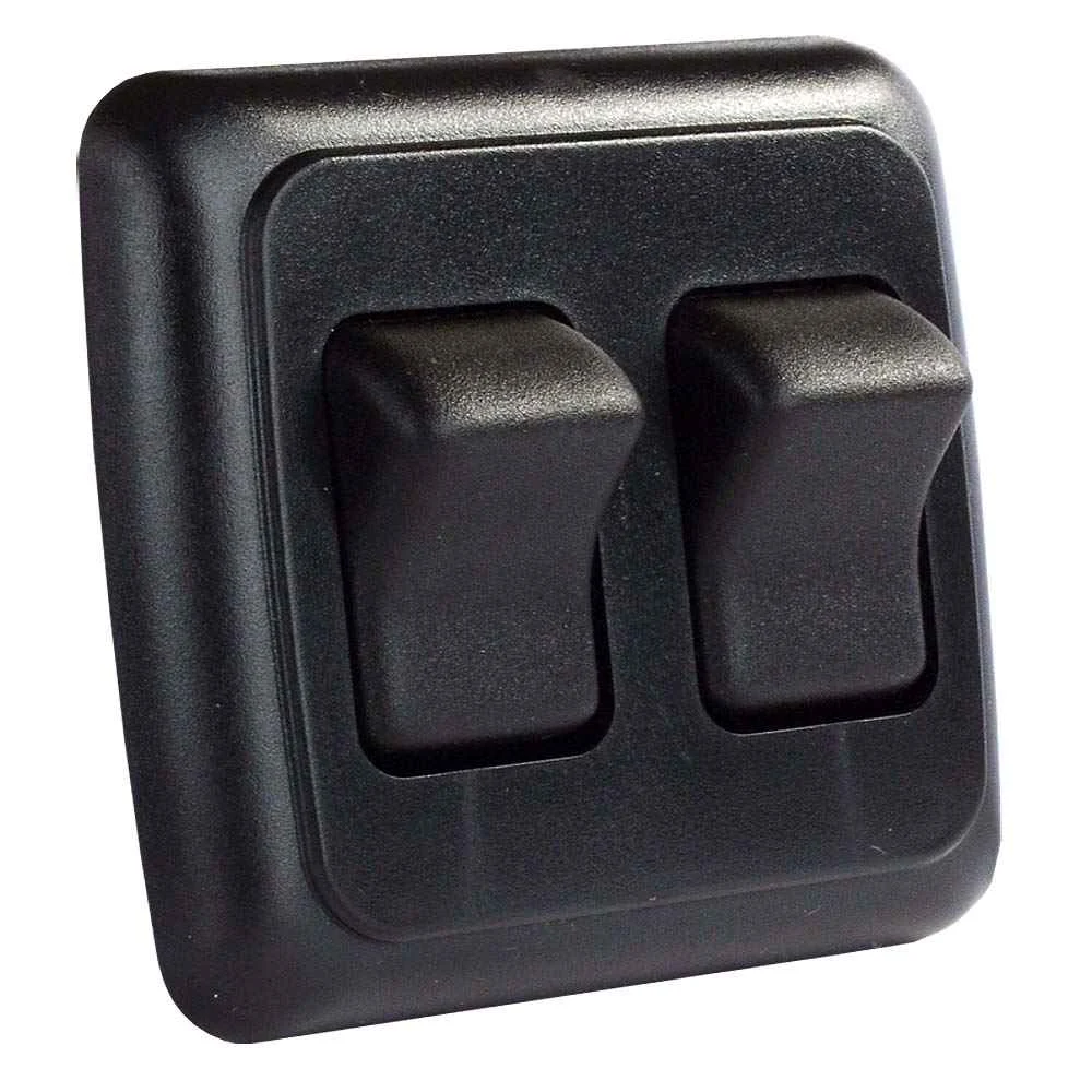 On/Off Double Switch Black