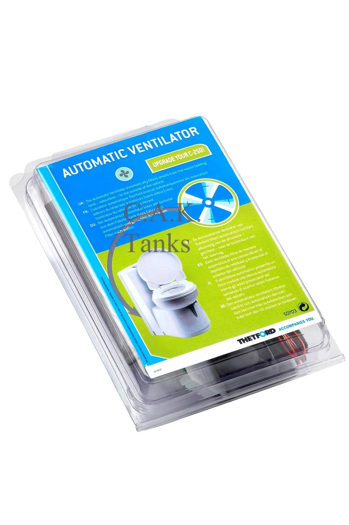 OPTION AUTO FAN VENT C250 THETFORD CASSETTE TOILET
