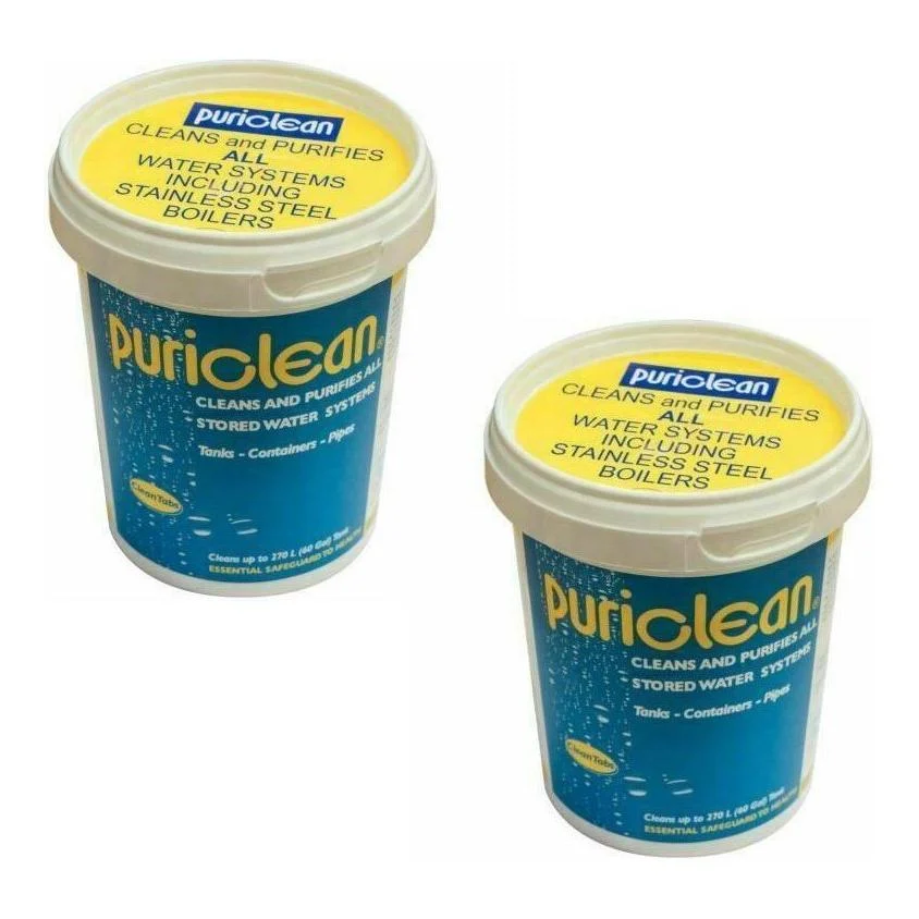 Puriclean 400G Water Purification Treatment Caravan Water System Cleaner 2 Pack