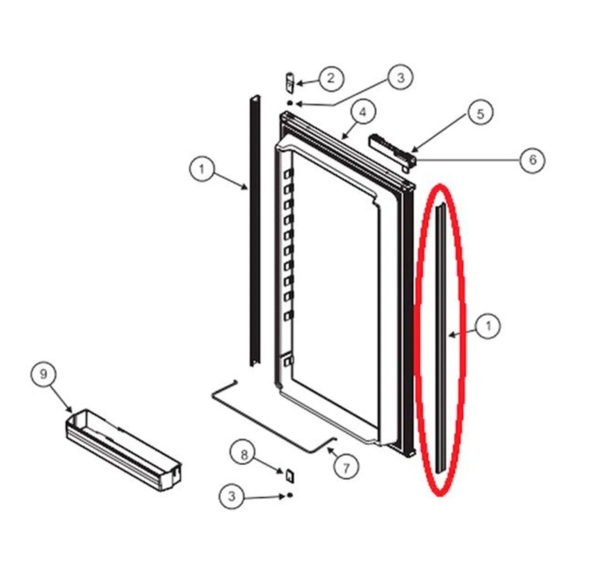 Retainer Panel Lower Black