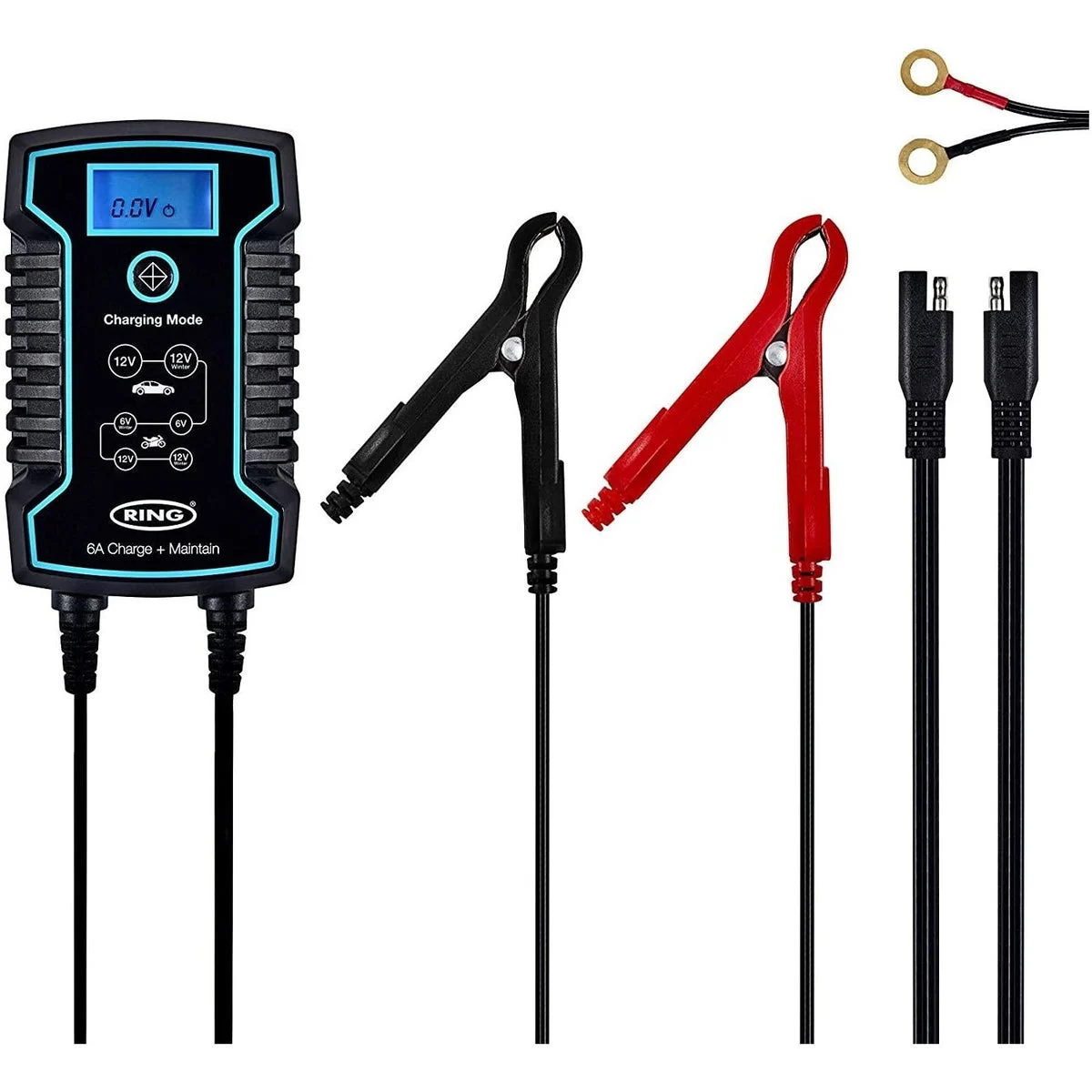 Ring RSC806 12v 6A Car Motorbikes Maintenance Start /Stop Smart Battery Charger