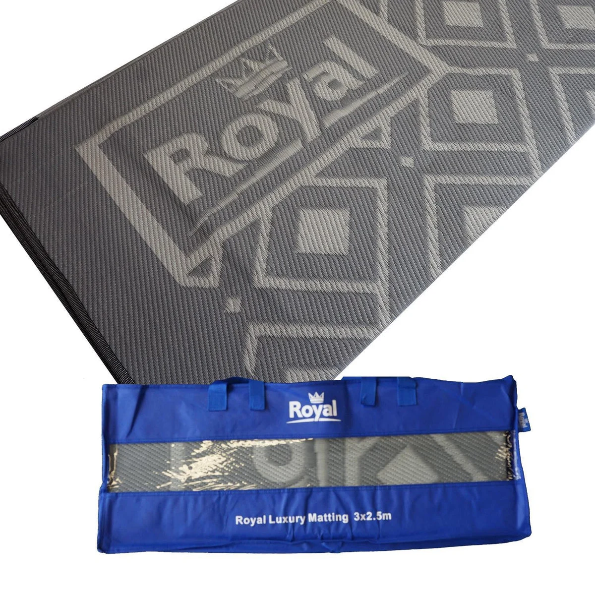 Royal Luxury Awning Matting & Tent Breathable Carpet Groundsheet With Deluxe Bag 2.5 X 2.5M Matting