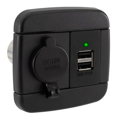 RV CigaretteLighter Socket with Dual USB-A Ports