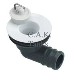 SINK WASTE 3/4" WHITE TOP ANGLED FOR 3/4" 20MM HOSE