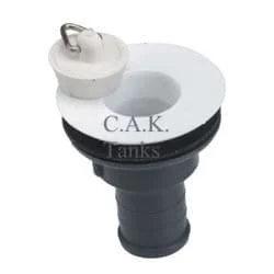 SINK WASTE 3/4" WHITE TOP STRAIGHT FOR 3/4" 20MM HOSE