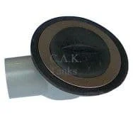 SINK WASTE ANGLED 1 1/4" 28mm STAINLESS TOP