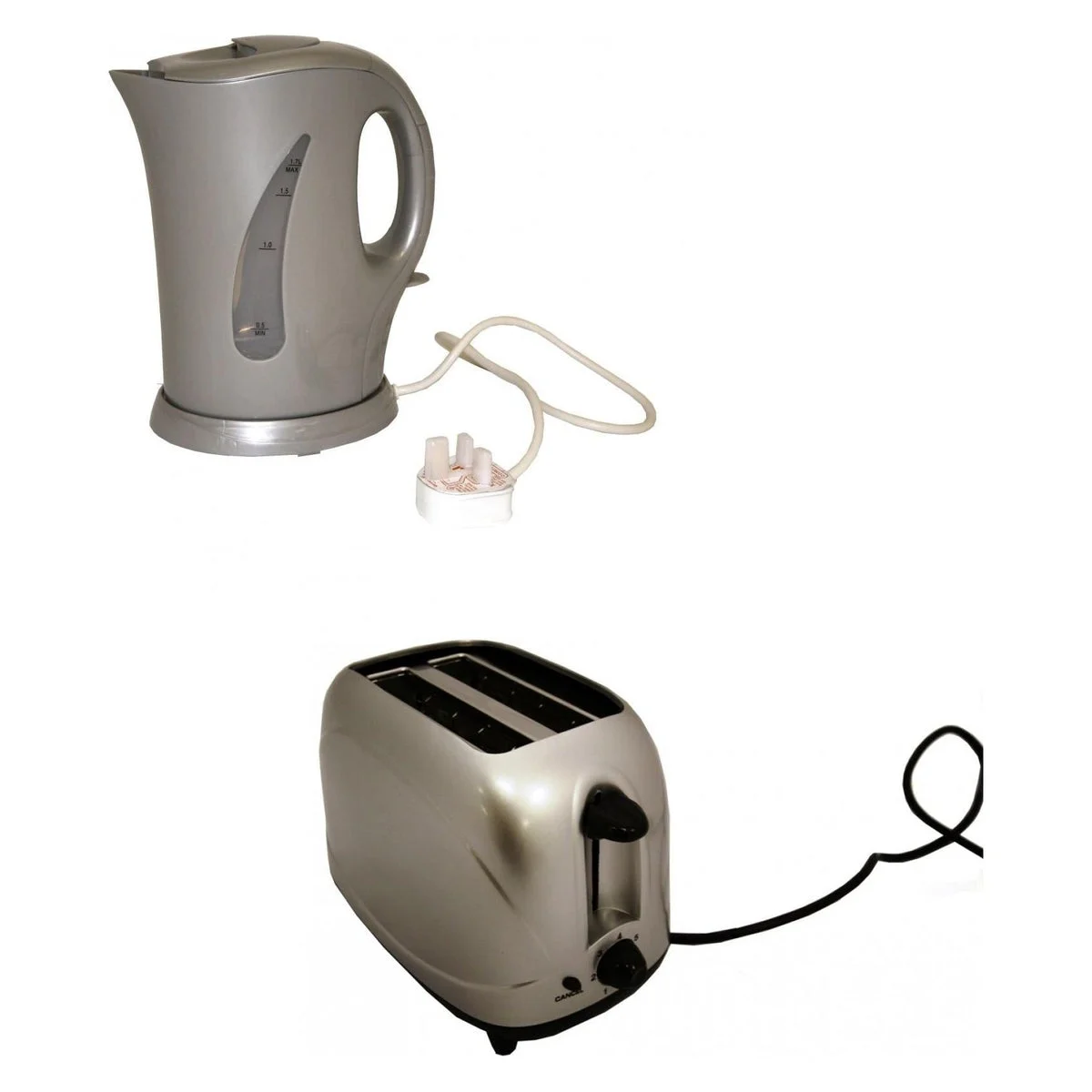 SunnCamp Silver Low Watt Camping Kettle & Toaster