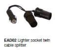 TWIN CABLE SPLITTER AUTO LIGHTER ADAPTOR SOCKET