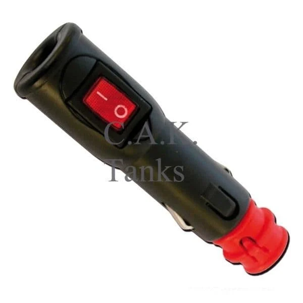 UNIV PLUG WITH SWITCH 8AFUSE 12/24V