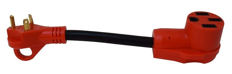Valterra A10-3050F - Mighty Cord™ 12" Dogbone Power Adapter with Handle Grip (30A Male x 50A Female)