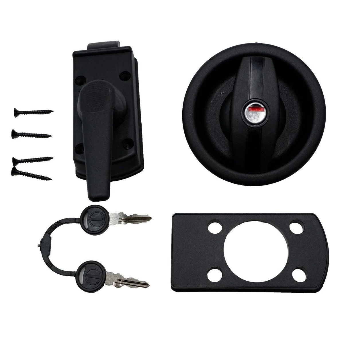 Vecam Caravan Door Lock and Barrel - Complete Left Hand Assembly with 2 x Keys