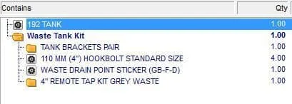 WASTE WATER TANK + FITTING KIT FOR FORD TRANSIT SWB FWD MOTORHOME CONVERSION