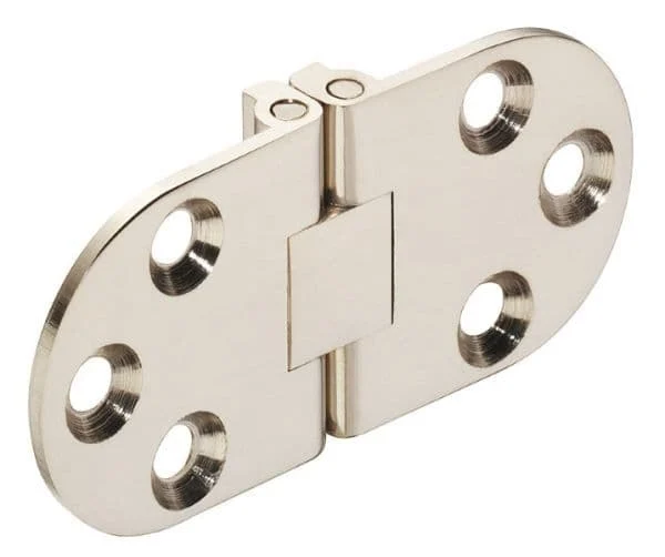 WIDE LEAF FLAT BRASS NICKEL PLATED INSET HINGE 30x65mm